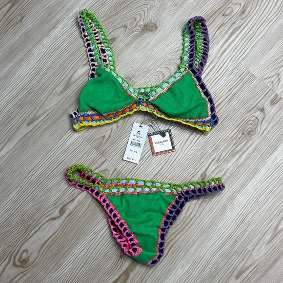 Ferrarini PQ Swim Kiwi Reef Crochet Bikini Set - Picture 3 of 10